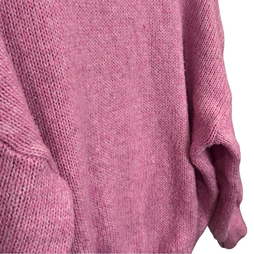Pink arose Crew Neck Oversize Pink Knit Sweater Size M - Picture 3 of 5